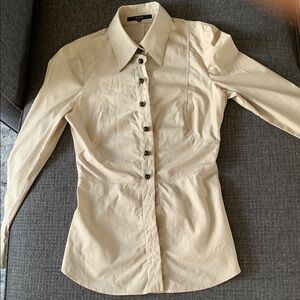 Gucci Beige Pinstripe Shirt
